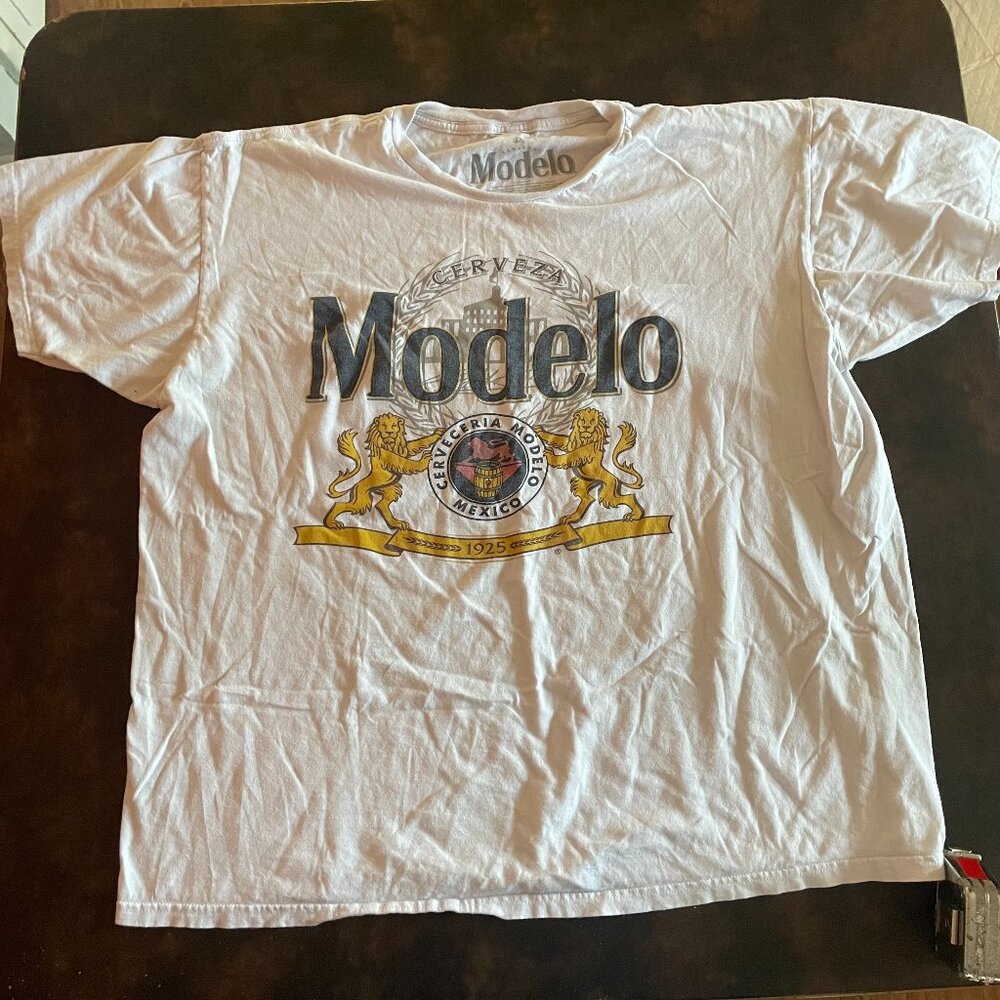 2X White Modelo Classic Graphic Tee